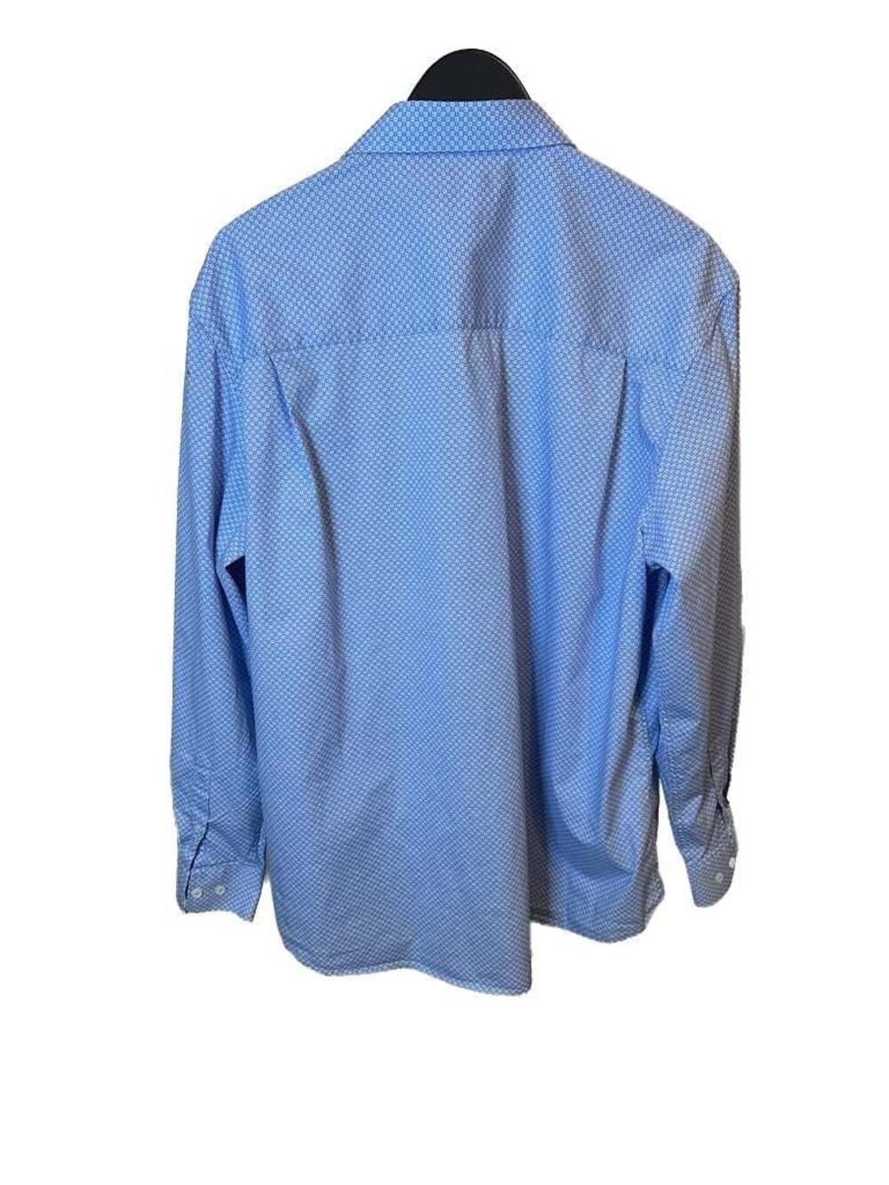 Nick Graham Everywhere stretch Modern Fit Blue Geometric button down  2XL - Picture 2 of 12
